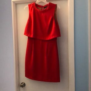 Orange dress w gold lace w slight open back WNT